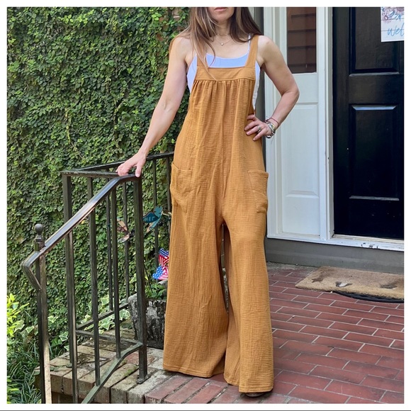 23 Angela Solid Fabulous Wide Leg Jumpsuit - Picture 6 of 9